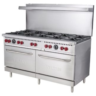Vulcan SX60-10B 60" 10 Burner Gas Range w/ (2) Standard Ovens