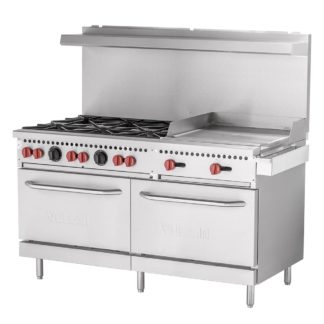 Vulcan SX60F-6B24G 60" 6 Burner Gas Range w/ Griddle & (2) Standard Ovens