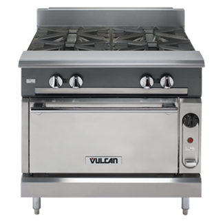 Vulcan V2BG24 36" 2 Burner Gas Range w/ Griddle & Modular Base