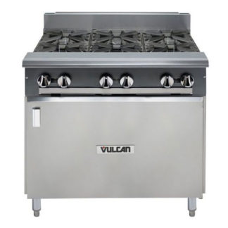 Vulcan V6B36B 36" 6 Burner Gas Range w/ Storage Base