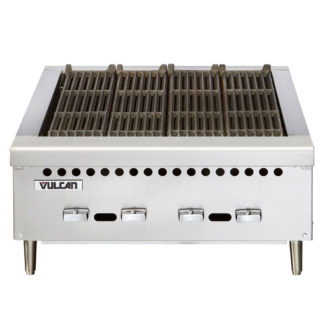 Vulcan VCRB25 25 3/8" Charbroiler, Countertop w/ 4 Cast Iron Burners
