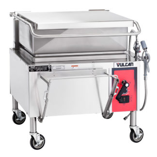 Vulcan VE30 30 gal. Tilt Skillet - Open Base, Includes Faucet, Strainer