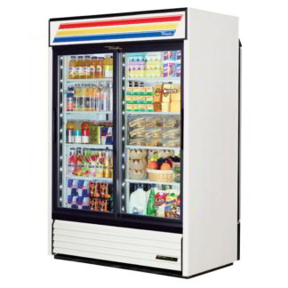 True GDM-47RL-HC-LD 54" Two Section Glass Door Merchandiser, (2) Sliding Doors, 115v