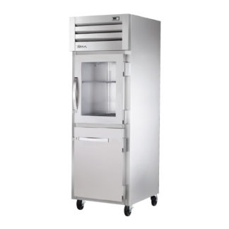 True STA1R-1HG/1HS-HC 27 1/2" One Section Reach In Refrigerator, (1) Glass Door, (1) Solid Door, Right Hinge, 115v