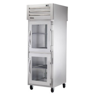 True STA1RPT-2HG-1S-HC 27 1/2" One Section Pass Thru Refrigerator, (2) Right Hinge Glass Doors, 115v
