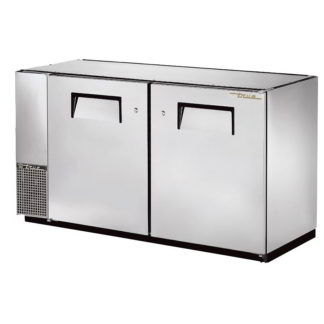 True TBB-24GAL-60-S-HC 60" Bar Refrigerator - 2 Swinging Solid Doors, Stainless, 115v