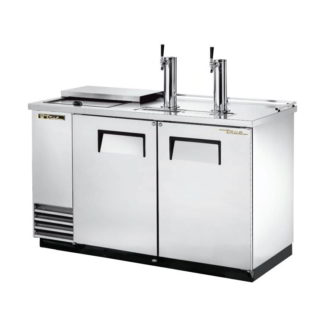 True TDD-2CT-S-HC 59" Draft Beer System w/ (2) Keg Capacity - (2) Columns, Stainless, 115v