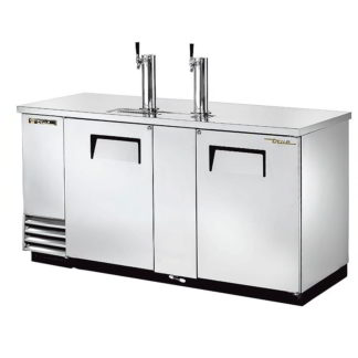True TDD-3-S-HC 69" Draft Beer System w/ (3) Keg Capacity - (2) Columns, Stainless, 115v