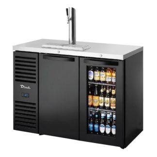 True TDR48-RISZ1-L-B-SG-1 48" Draft Beer System w/ (1) Keg Capacity - (1) Column, Black, 115v