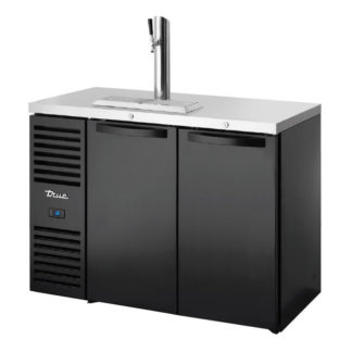 True TDR52-RISZ1-L-B-SS-1 52" Draft Beer System w/ (1) Keg Capacity - (1) Column, Black, 115v