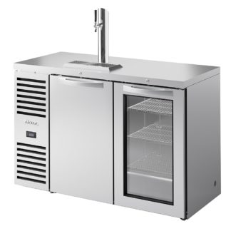 True TDR52-RISZ1-L-S-SG-1 52" Draft Beer System w/ (1) Keg Capacity - (1) Column, Stainless, 115v