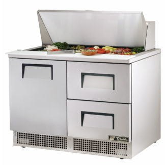 True TFP-48-18M-D-2 48" Sandwich/Salad Prep Table w/ Refrigerated Base, 115v