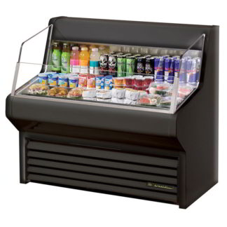 True THAC-48 48" Horizontal Open Air Cooler w/ (3) Levels, 115v, Black