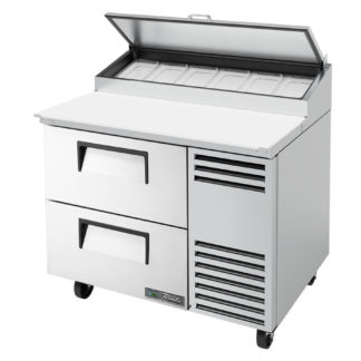 True TPP-AT-44D-2-HC 44" Pizza Prep Table w/ Refrigerated Base, 115v
