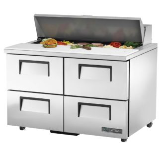 True TSSU-48-12D-4-HC 48" Sandwich/Salad Prep Table w/ Refrigerated Base, 115v
