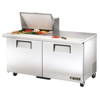 True TSSU-60-12M-B-HC 60" Sandwich/Salad Prep Table w/ Refrigerated Base, 115v