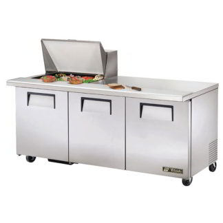 True TSSU-72-12M-B-HC 72" Sandwich/Salad Prep Table w/ Refrigerated Base, 115v