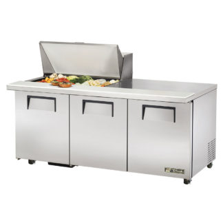 True TSSU-72-15M-B-HC 72" Sandwich/Salad Prep Table w/ Refrigerated Base, 115v
