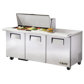 True TSSU-72-18M-B-HC 72" Sandwich/Salad Prep Table w/ Refrigerated Base, 115v