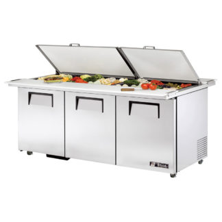 True TSSU-72-30M-B-DS-ST-HC 72" Sandwich/Salad Prep Table w/ Refrigerated Base, 115v