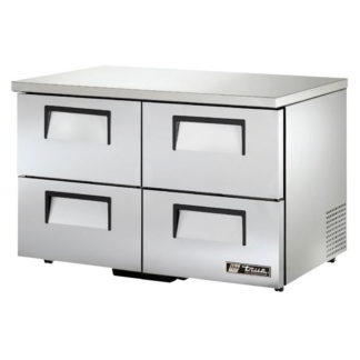 True TUC-48D-4-LP-HC 48" W Undercounter Refrigerator w/ (2) Sections & (4) Drawers, 115v