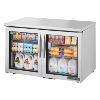 True TUC-48G-LP-HC~FGD01 48" W Undercounter Refrigerator w/ (2) Sections & (2) Doors, 115v