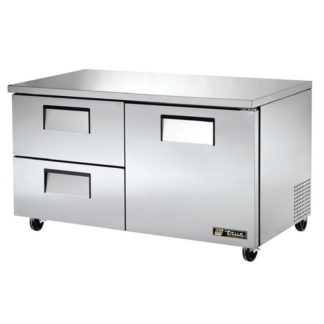 True TUC-60D-2-HC 60" W Undercounter Refrigerator w/ (2) Sections, (2) Drawers & (1) Door, 115v