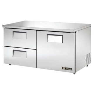 True TUC-60D-2-LP-HC 60" W Undercounter Refrigerator w/ (2) Sections, (2) Drawers & (1) Door, 115v