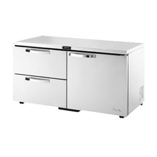 True TUC-60D-2-LP-HC~SPEC3 60" W Undercounter Refrigerator w/ (2) Sections, (1) Door & (2) Drawers, 115v