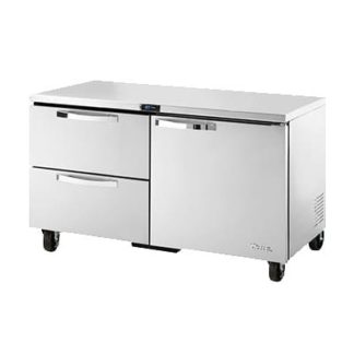 True TUC-60D-2-HC~SPEC3 60" W Undercounter Refrigerator w/ (2) Sections, (1) Door & (2) Drawers, 115v