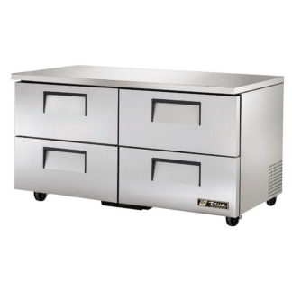 True TUC-60D-4-HC 60" W Undercounter Refrigerator w/ (2) Sections & (4) Drawers, 115v
