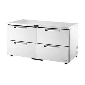 True TUC-60D-4-LP-HC~SPEC3 60" W Undercounter Refrigerator w/ (2) Sections & (4) Drawers, 115v