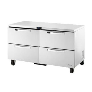 True TUC-60D-4-HC~SPEC3 60" W Undercounter Refrigerator w/ (2) Sections & (4) Drawers, 115v