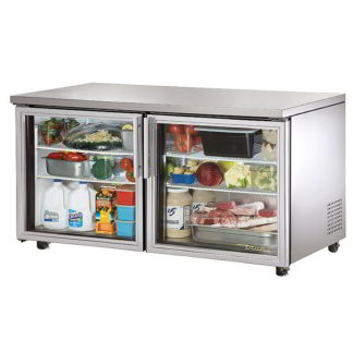 True TUC-60G-ADA-HC~FGD01 60" W Undercounter Refrigerator w/ (2) Sections & (2) Doors, 115v