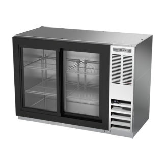 Beverage Air BB48HC-1-GS-S 48" Bar Refrigerator - 2 Sliding Glass Doors, Stainless, 115v