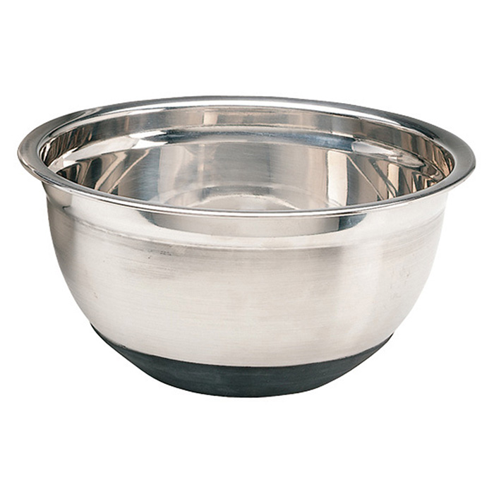 Crestware MBR05 Stainless Steel Mixing Bowl with Rubber Base 5 Qt. - Plant  Based Pros