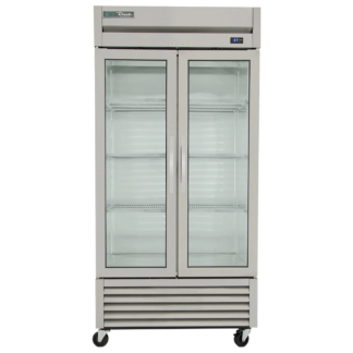 True T-35G-HC~FGD01 39 3/5" Two Section Reach In Refrigerator, (2) Left/Right Hinge Glass Doors, 115v