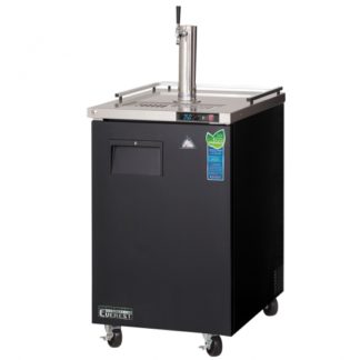 Everest Refrigeration EBD1 23-1/2" Black One Section Direct Draw Keg Refrigerator - 1 Keg