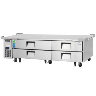 Everest Refrigeration ECB82-86D4 86-1/4" Two Section Four Drawer Side Mount Refrigerated Chef Base - 115V