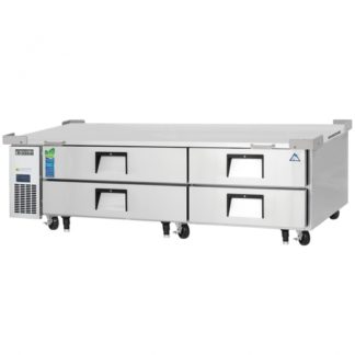 Everest Refrigeration ECB82D4 82-3/8" Two Section Four Drawer Side Mount Refrigerated Chef Base - 115V