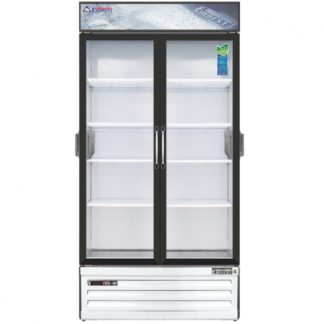 Everest Refrigeration EMSGR33C 39-3/8" White Double Swing Glass Door Chromatography Refrigerator - 36 Cu. Ft.