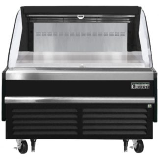 Everest Refrigeration EOMH-48-B-35-S Black 48" Horizontal Open Air Merchandiser
