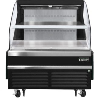 Everest Refrigeration EOMH-48-B-35-T Black 48" Horizontal Open Air Merchandiser
