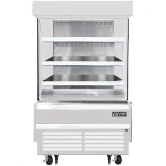 Everest Refrigeration EOMV-36-W-28-S White 37-1/4" Vertical Air Curtain Merchandiser