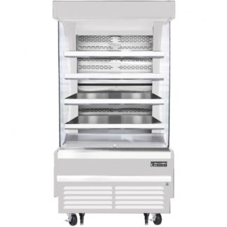 Everest Refrigeration EOMV-36-W-35-T White 37-1/4" Vertical Air Curtain Merchandiser