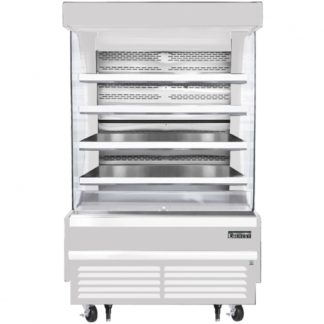 Everest Refrigeration EOMV-48-W-28-T White 48" Vertical Air Curtain Merchandiser
