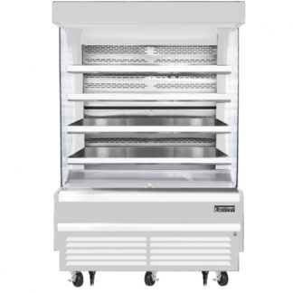 Everest Refrigeration EOMV-60-W-28-T White 60" Vertical Air Curtain Merchandiser