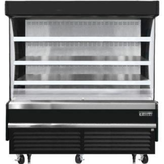 Everest Refrigeration EOMV-72-B-28-S Black 73-1/4" Vertical Air Curtain Merchandiser