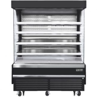 Everest Refrigeration EOMV-72-B-28-T Black 73-1/4" Vertical Air Curtain Merchandiser