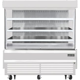 Everest Refrigeration EOMV-72-W-28-S White 73-1/4" Vertical Air Curtain Merchandiser